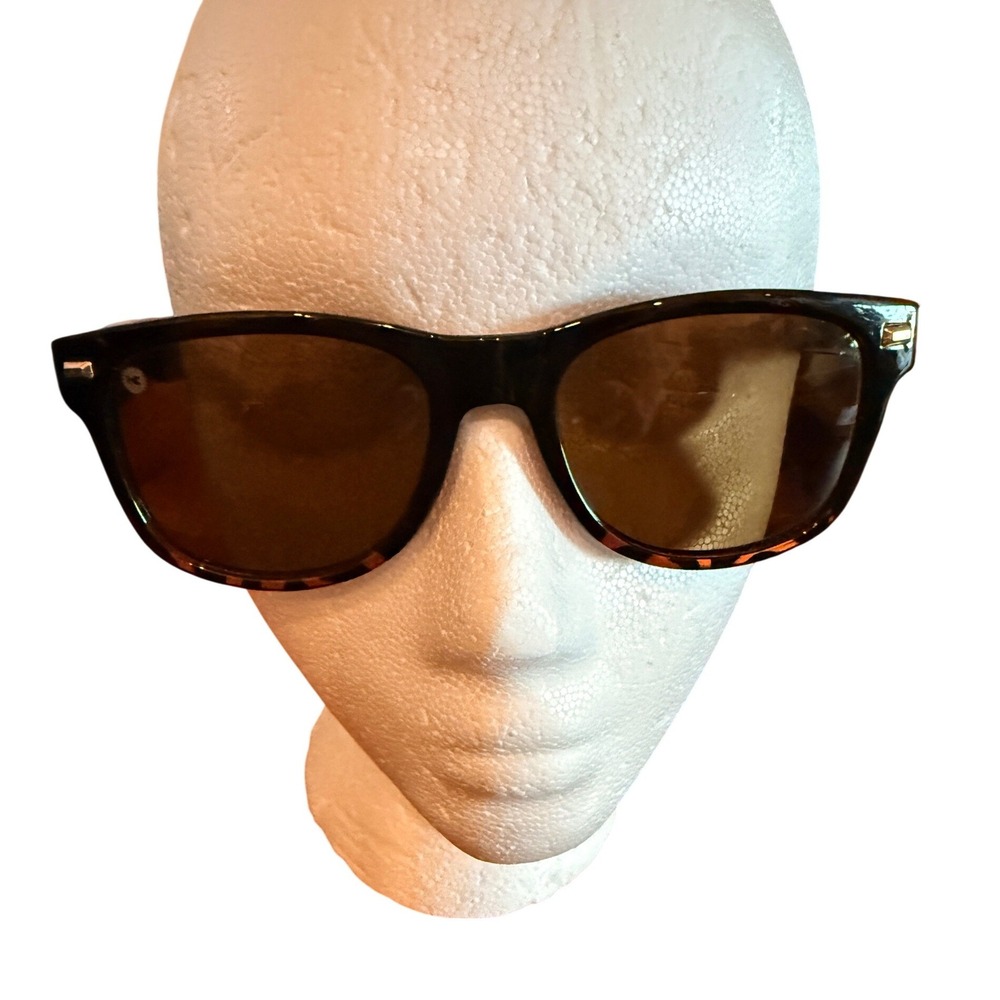 Knockaround Fort Knocks Sunglasses Black Tortoise Amber Lens Wayfarer Style‎